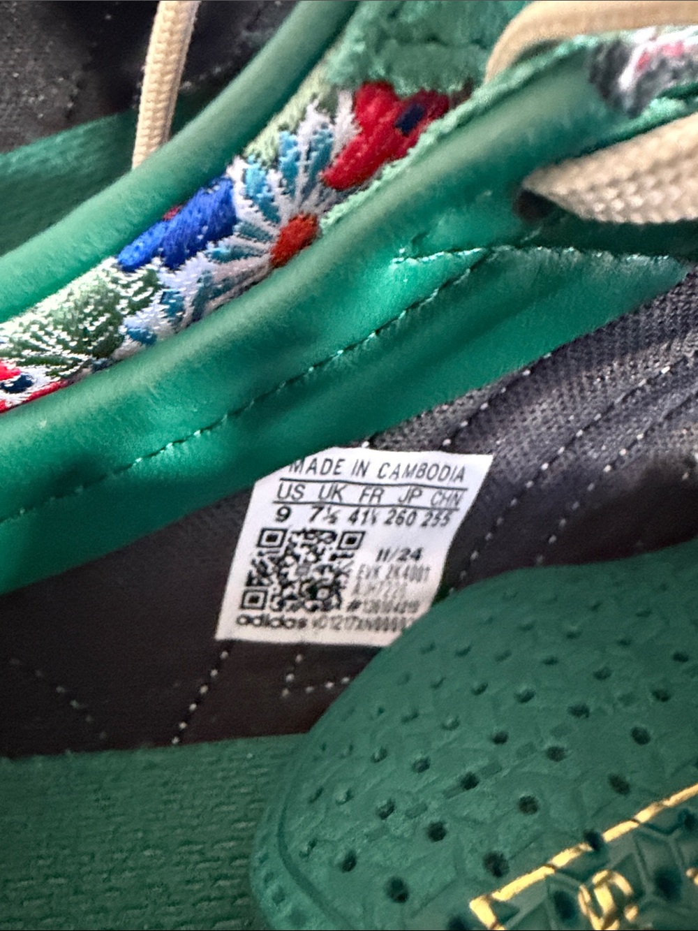 Adidas Originals X Liberty London SL72 Wmns 9 Floral Green Sneakers JH7226 - Picture 4 of 11